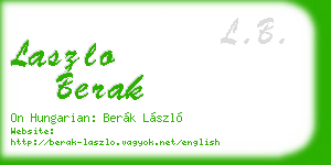 laszlo berak business card